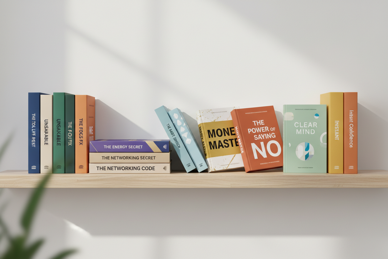 Banner com coleção de livros